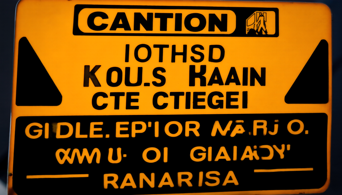 Caution Legal Sign
